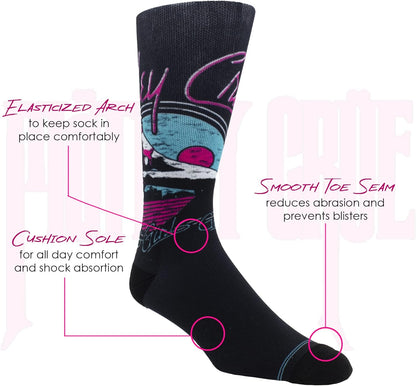 P PERRI'S SOCKS LTD. MOTLEY CRUE DYE SUB CREW