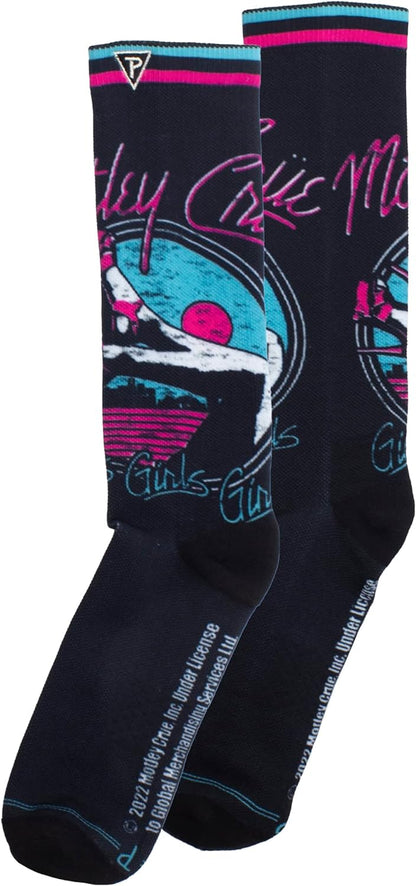 P PERRI'S SOCKS LTD. MOTLEY CRUE DYE SUB CREW