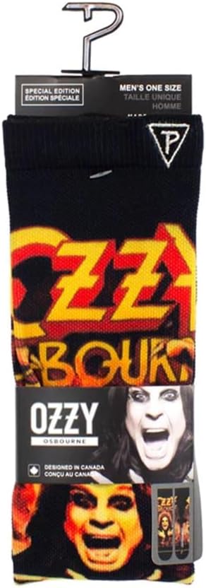 PERRI'S SOCKS Ozzy Prince of Darkness Socks, Black/White, 10