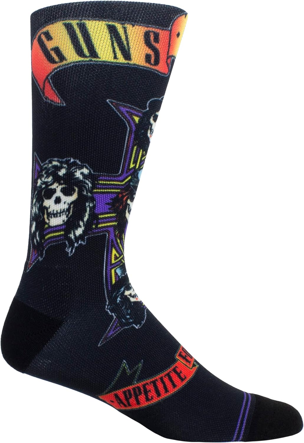 Guns N’ Roses Short Crew Socks, Officially Licensed Rock Band Novelty Socks, Premium Cushioned Socks for Men and Women