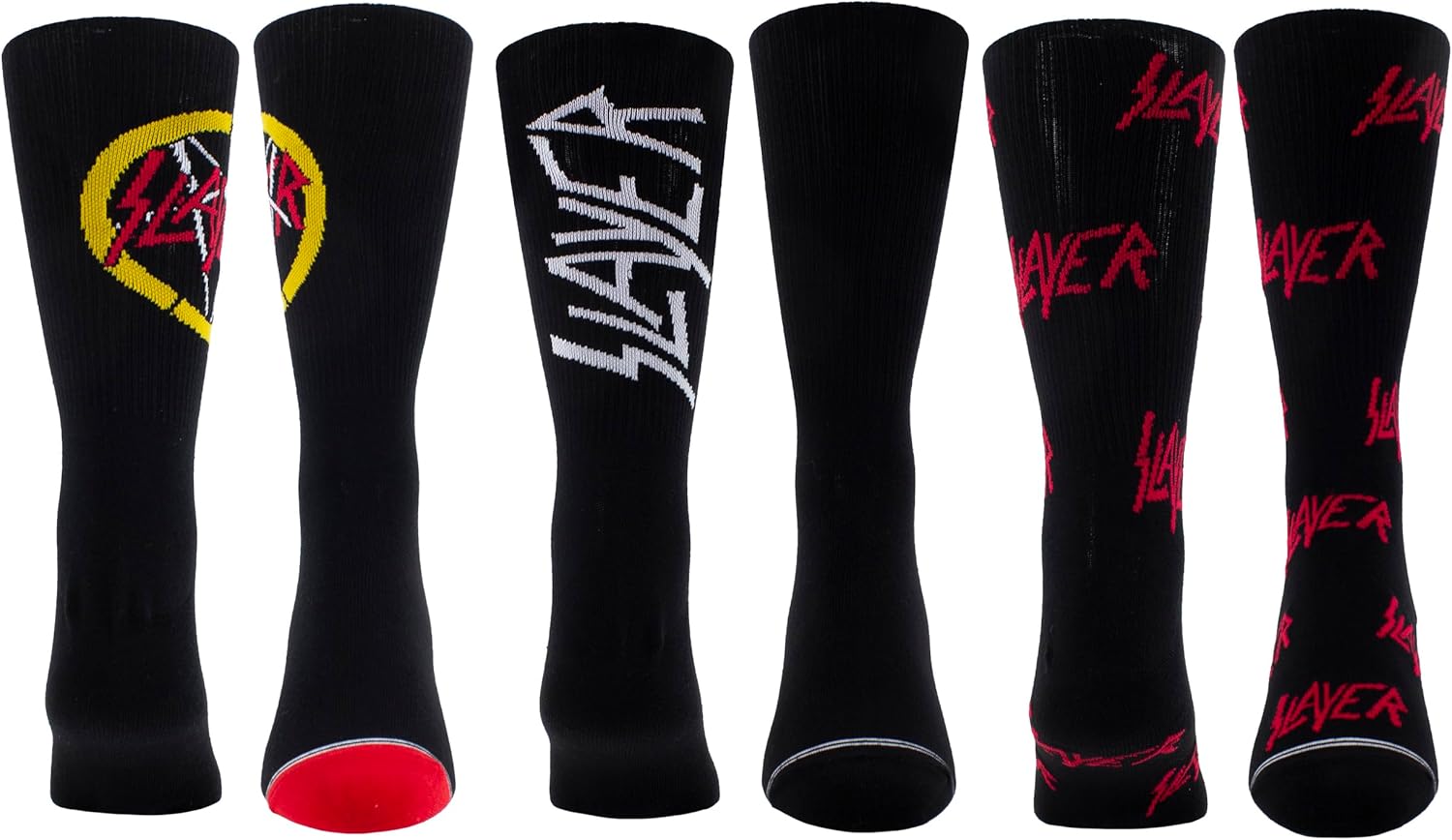 Slayer - Slayer Assorted Crew Socks 3 Pack (One Size) (Apparel General)