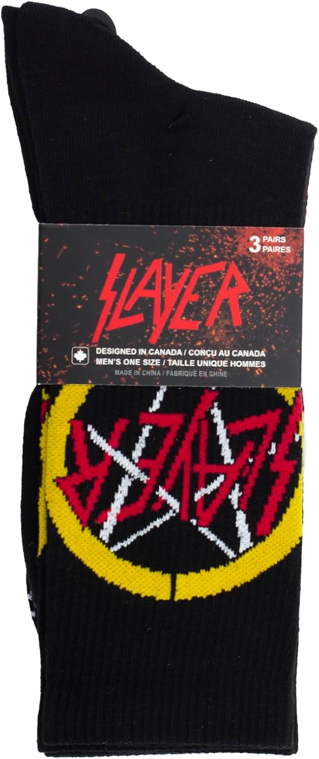 Slayer - Slayer Assorted Crew Socks 3 Pack (One Size) (Apparel General)