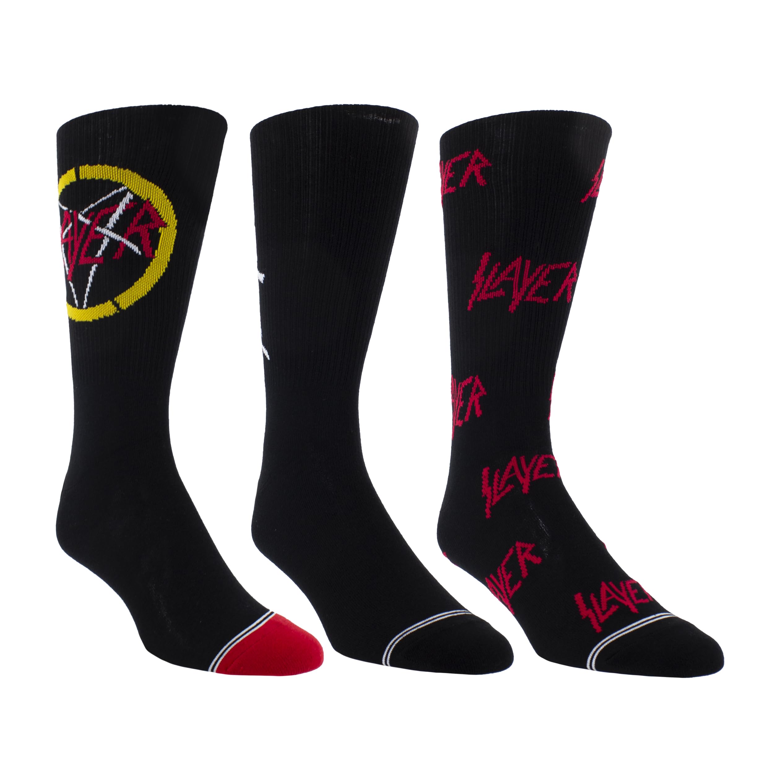Slayer - Slayer Assorted Crew Socks 3 Pack (One Size) (Apparel General)