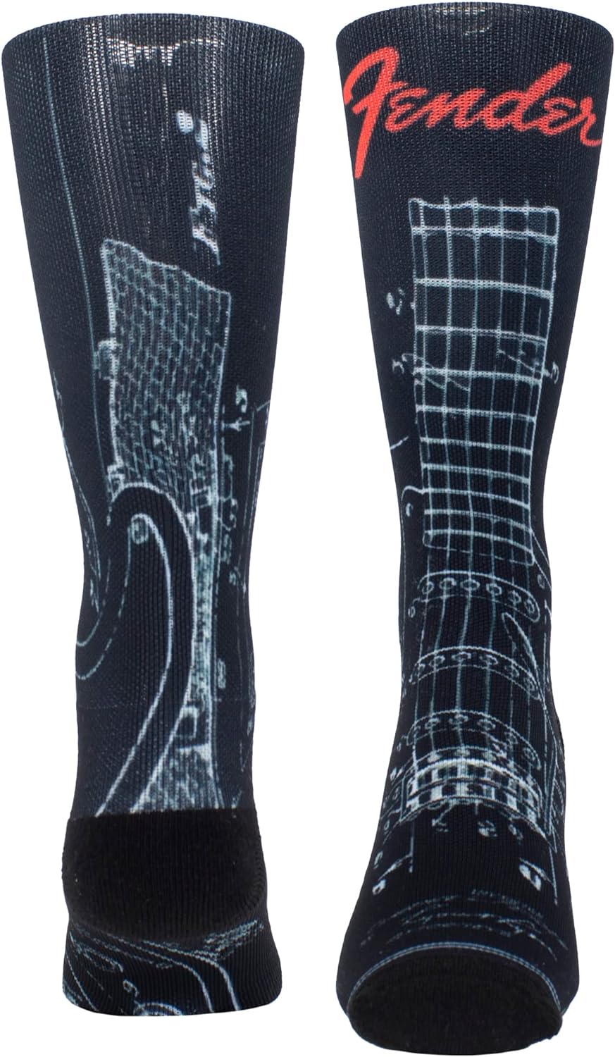 PERRI'S SOCKS AC/DC Officially Licensed Dye Sublimation Crew Socks - Cushioned Novelty Rock Band Socks for Men and Women