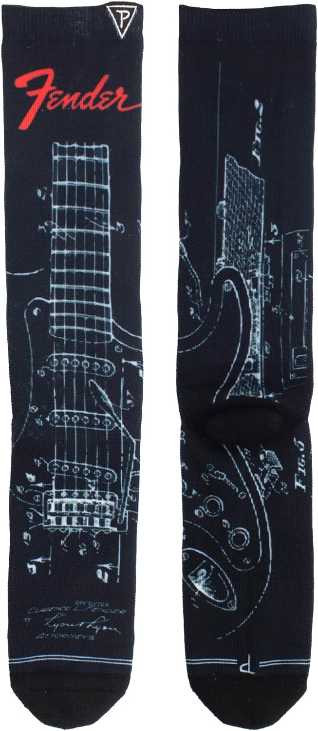 PERRI'S SOCKS AC/DC Officially Licensed Dye Sublimation Crew Socks - Cushioned Novelty Rock Band Socks for Men and Women