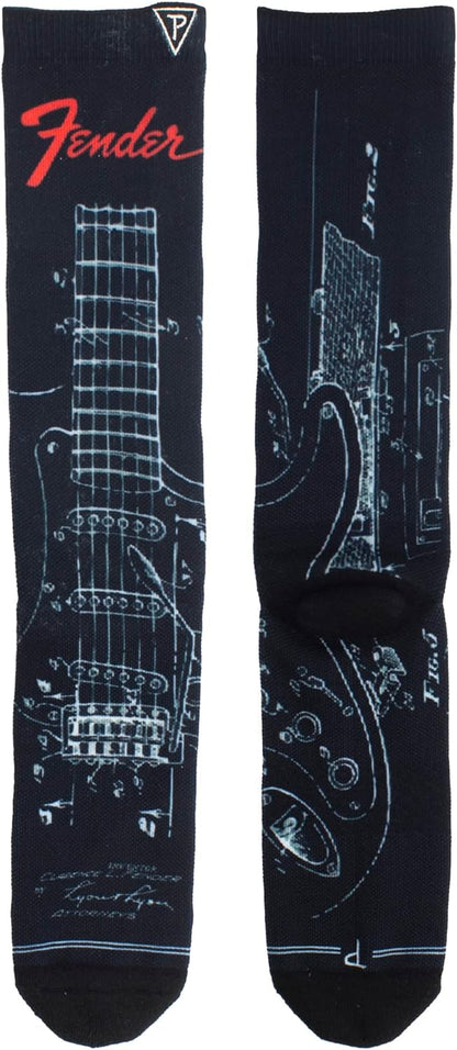 PERRI'S SOCKS AC/DC Officially Licensed Dye Sublimation Crew Socks - Cushioned Novelty Rock Band Socks for Men and Women