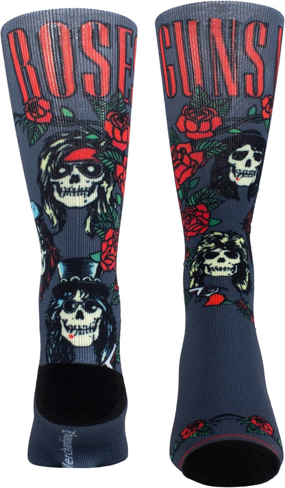 PERRI'S SOCKS Guns N' Roses Short Crew Socken Offiziell lizenzierte Rockband Neuheit Socken Premium Gepolsterte Socken für Damen und Herren
