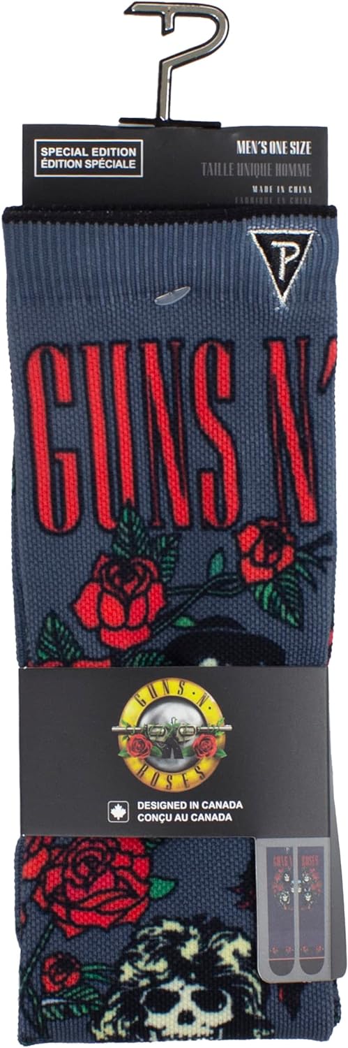 PERRI'S SOCKS Guns N' Roses Short Crew Socken Offiziell lizenzierte Rockband Neuheit Socken Premium Gepolsterte Socken für Damen und Herren