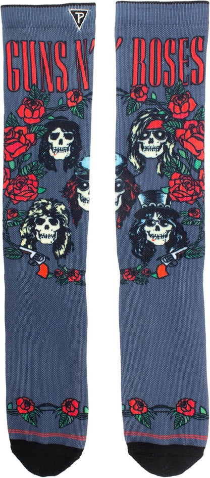 PERRI'S SOCKS Guns N' Roses Short Crew Socken Offiziell lizenzierte Rockband Neuheit Socken Premium Gepolsterte Socken für Damen und Herren
