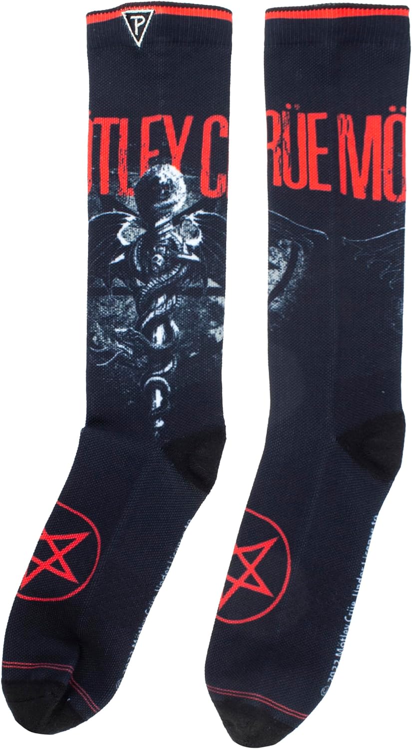 Perri's Leathers Motley Crue DYE Sublimation Crew, 001 Socks, Black, 28 EU