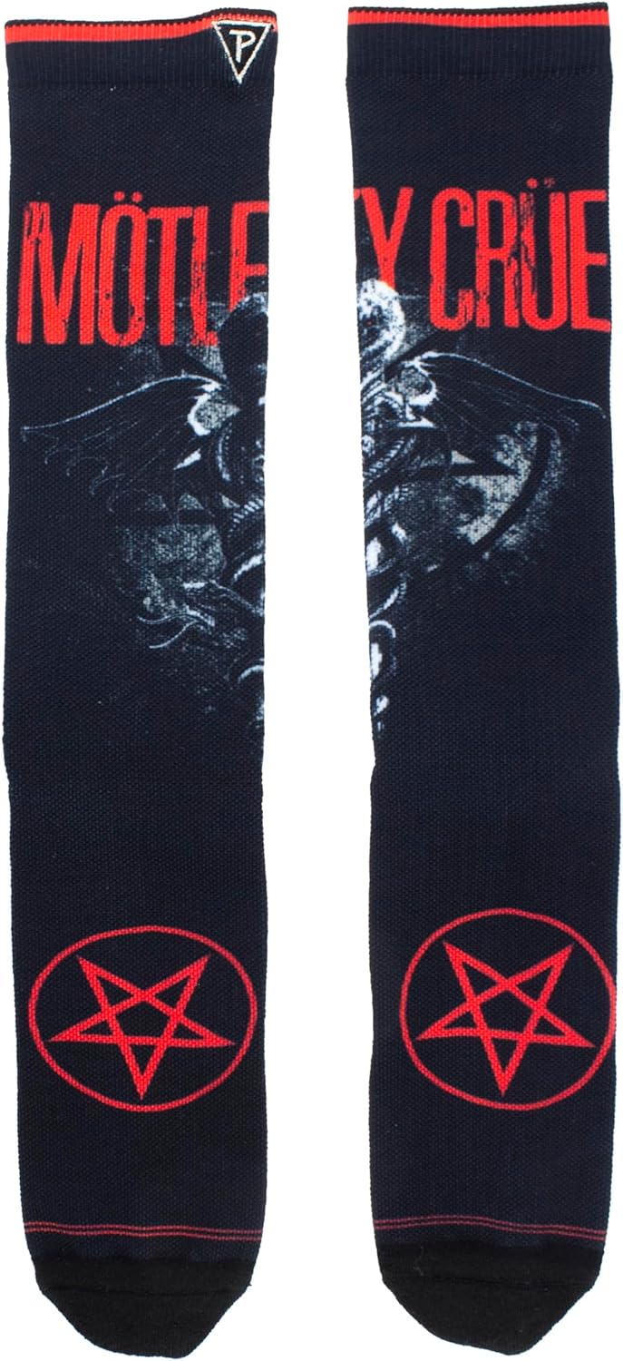 Perri's Leathers Motley Crue DYE Sublimation Crew, 001 Socks, Black, 28 EU