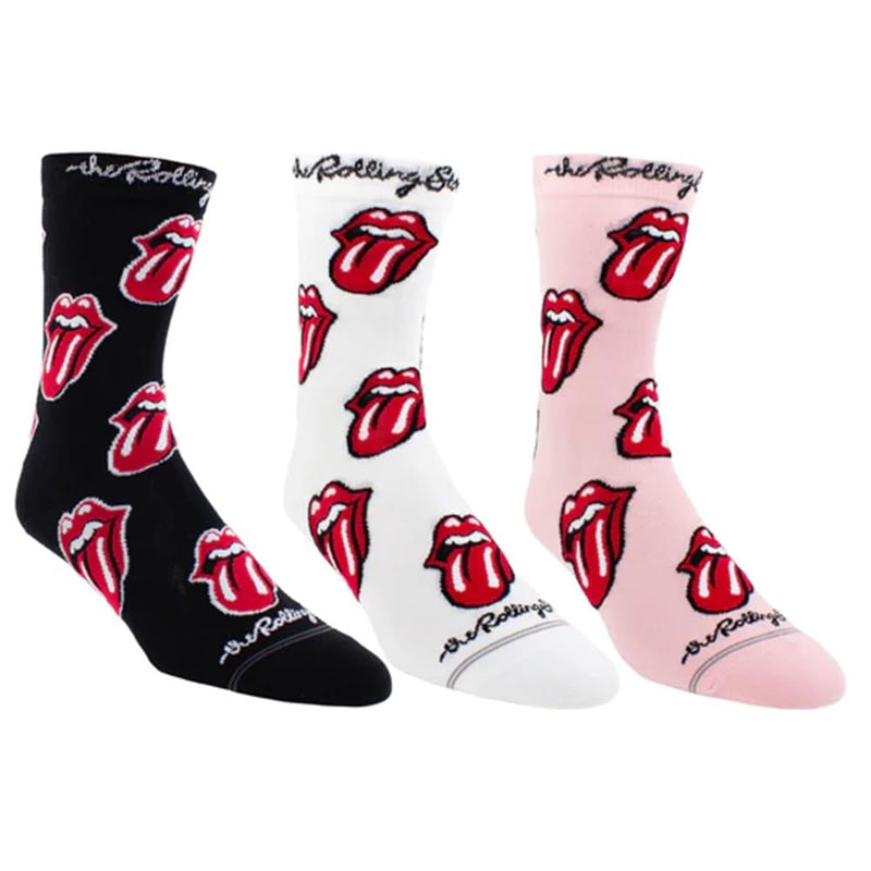 Perri's Socks The Rolling Stones Women's Assorted Crew Socks - RSC372-005, Multicolor, One size