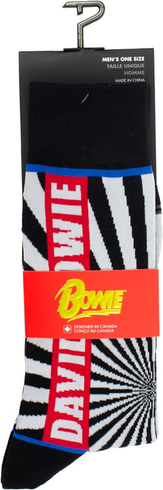 Perri's Leathers Bowie Flash Stripes Crew, 001, O, Mens Socks, Black, 10