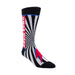 Perri's Leathers Bowie Flash Stripes Crew, 001, O, Mens Socks, Black, 10