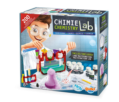 Buki France 8364 Chemistry Lab 200 Experiments, White, 45 cm × 11 cm × 32.2 cm