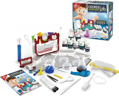 Buki France 8364 Chemistry Lab 200 Experiments, White, 45 cm × 11 cm × 32.2 cm