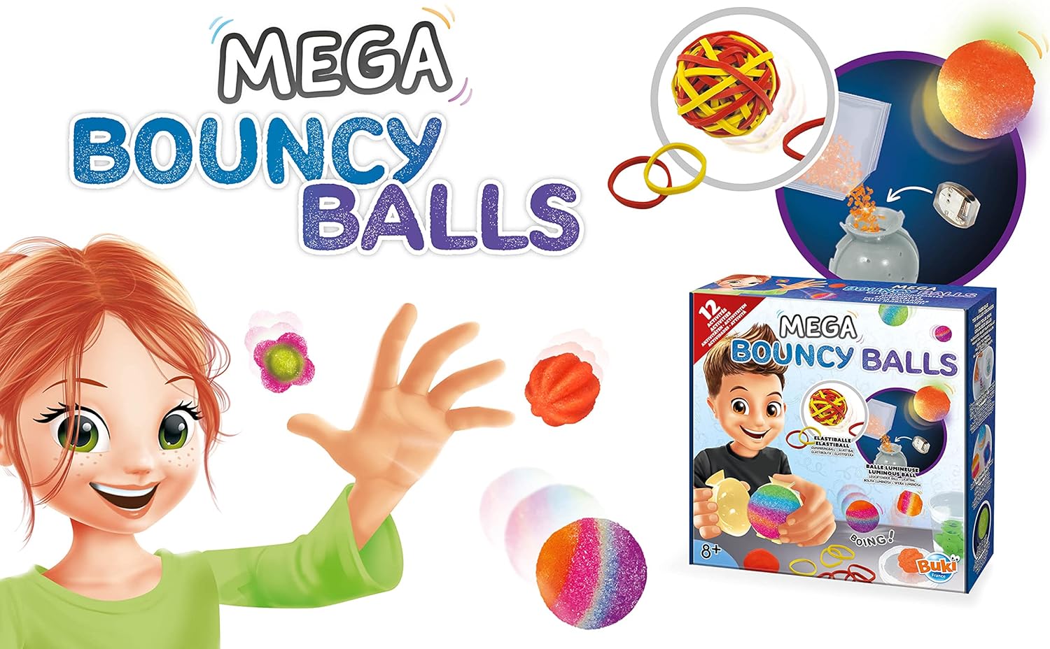 BUKI France 2164 Mega Balles Rebondissantes Bouncy