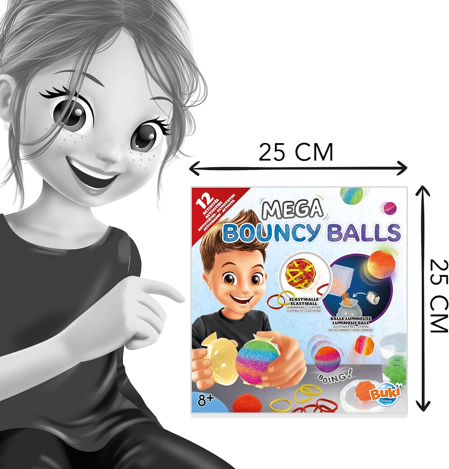 BUKI France 2164 Mega Balles Rebondissantes Bouncy