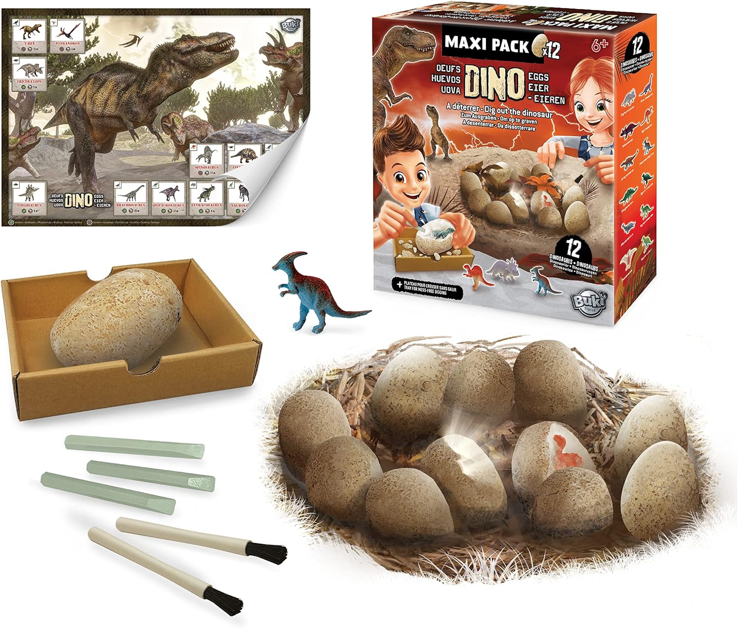 Buki - Dino Egg Maxi Pack, 2138