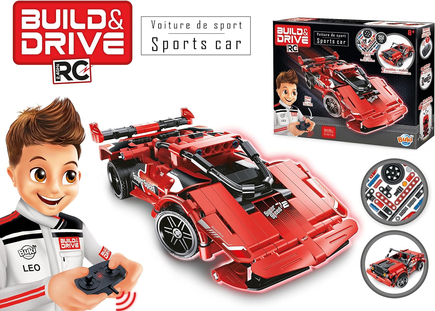 BUKI France 8025 Auto Sports car F/S, red