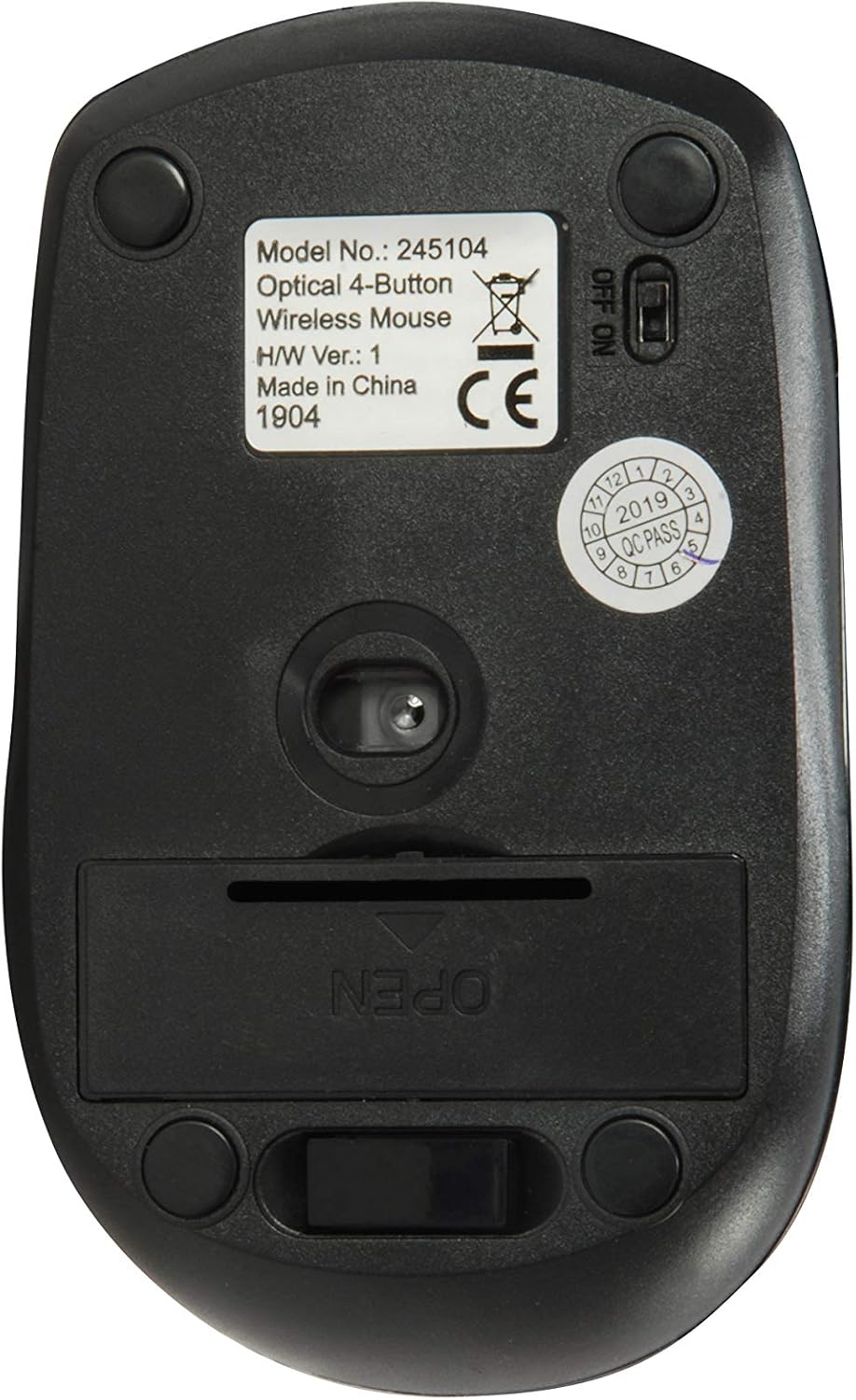 Equip Wireless Travel Optical Mouse - Black