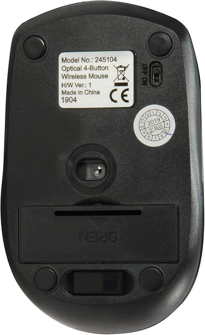 Equip Wireless Travel Optical Mouse - Black