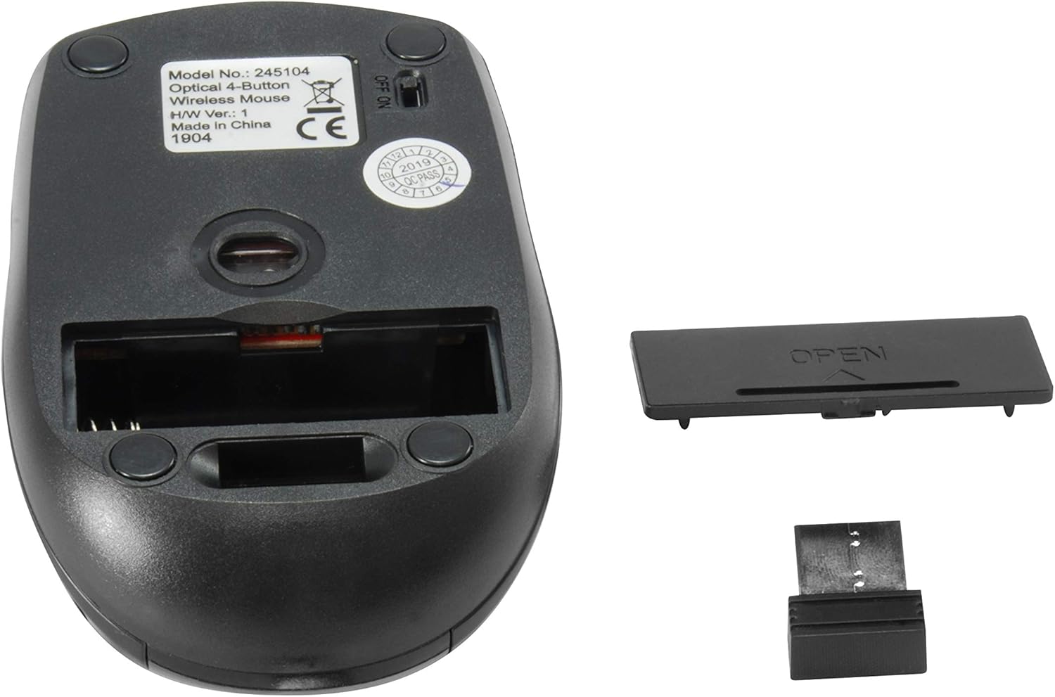Equip Wireless Travel Optical Mouse - Black