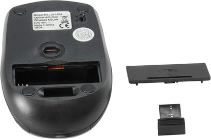 Equip Wireless Travel Optical Mouse - Black