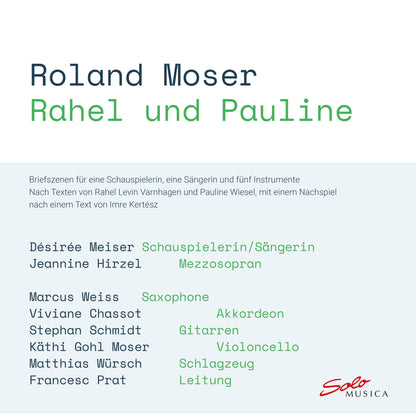 Roland Moser: Rahel Und Pauline