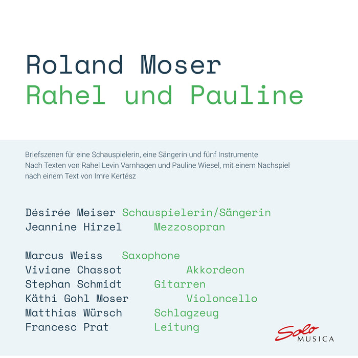 Roland Moser: Rahel Und Pauline