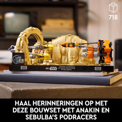 LEGO Star Wars Podrennen in Mos Espa – Diorama, Set für Erwachsene, Die dunkle Bedrohung Modellbausatz, enthält Anakin Skywalker's Podracer, Sammlerstück, Geschenke für Männer und Frauen 75380