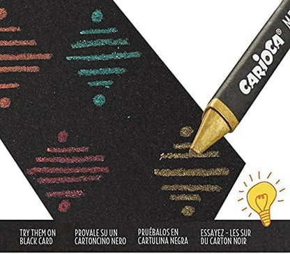 Carioca METALLIC WAX PASTELS 8pcs 43163