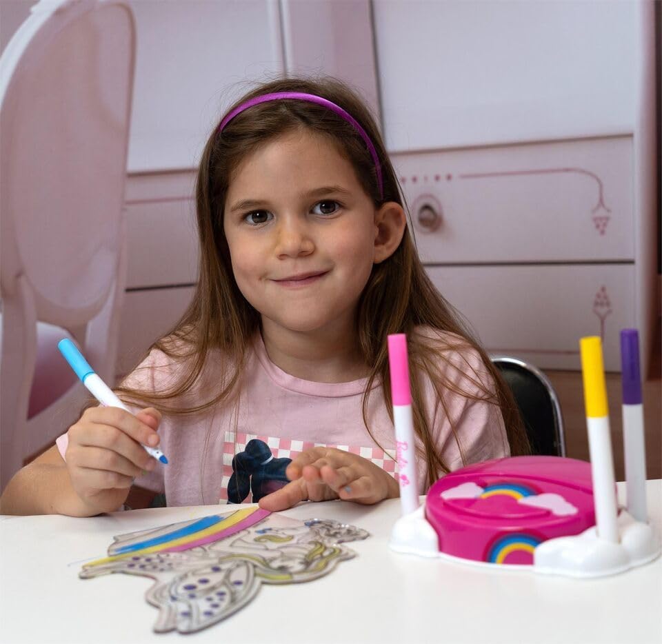Barbie Fairy Glow Paint N' Light | Kit di pittura e luce Glow | 4 pennarelli e base per lampada a LED, luce notturna, gioco creativo, arti e mestieri, dai 3 anni in su
