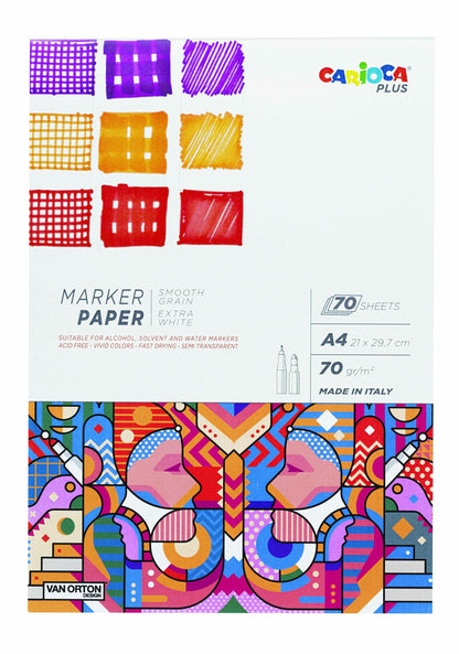 CARIOCA Plus I markeerpapier I tekenpapier I aquarelpapier (A4 - markeerpapier) A4 - Marker Paper