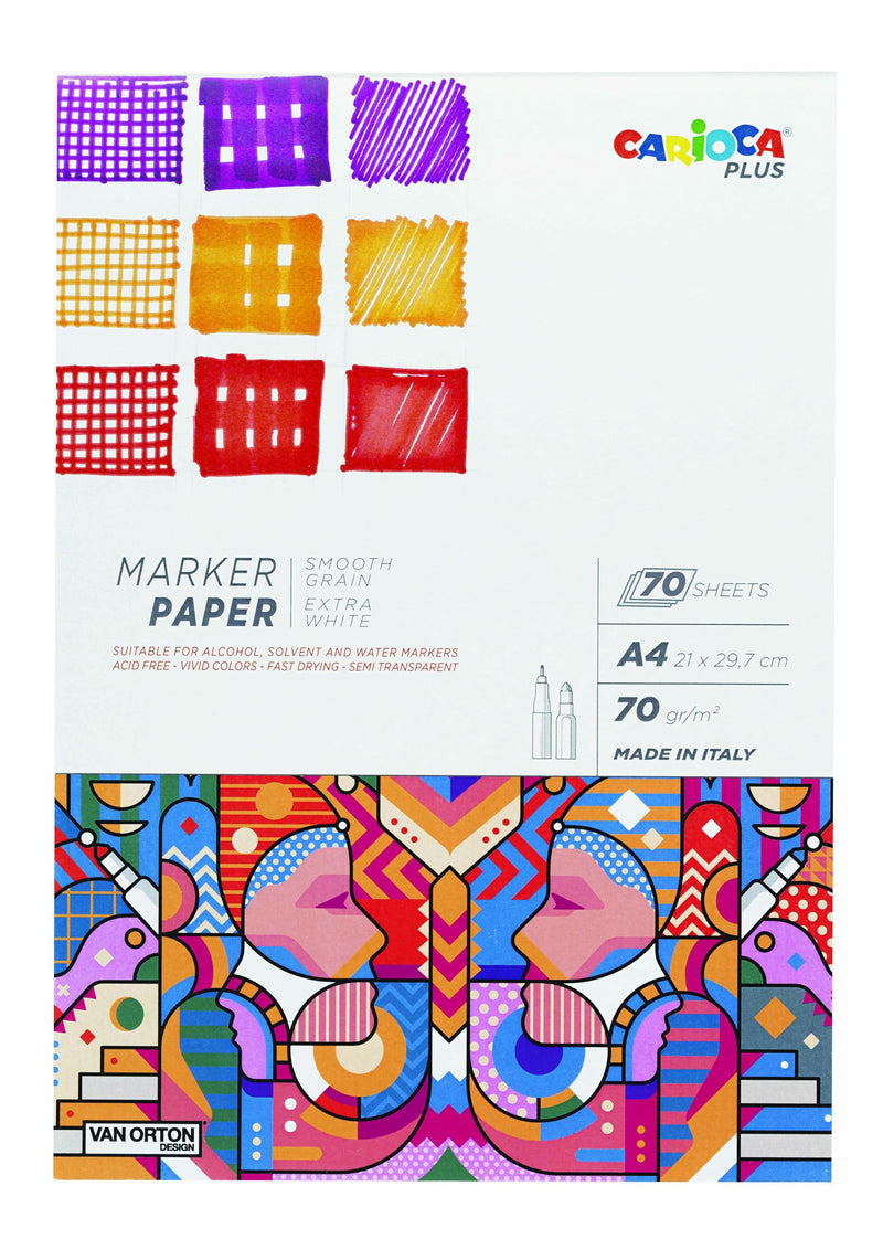 CARIOCA Plus I markeerpapier I tekenpapier I aquarelpapier (A4 - markeerpapier) A4 - Marker Paper