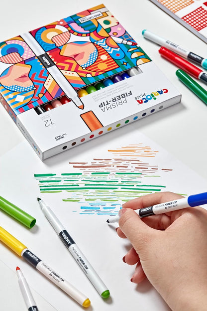 Carioca Plus Prisma-marker in stevige doos voor artistiek gebruik, ergonomisch design, 30 stuks