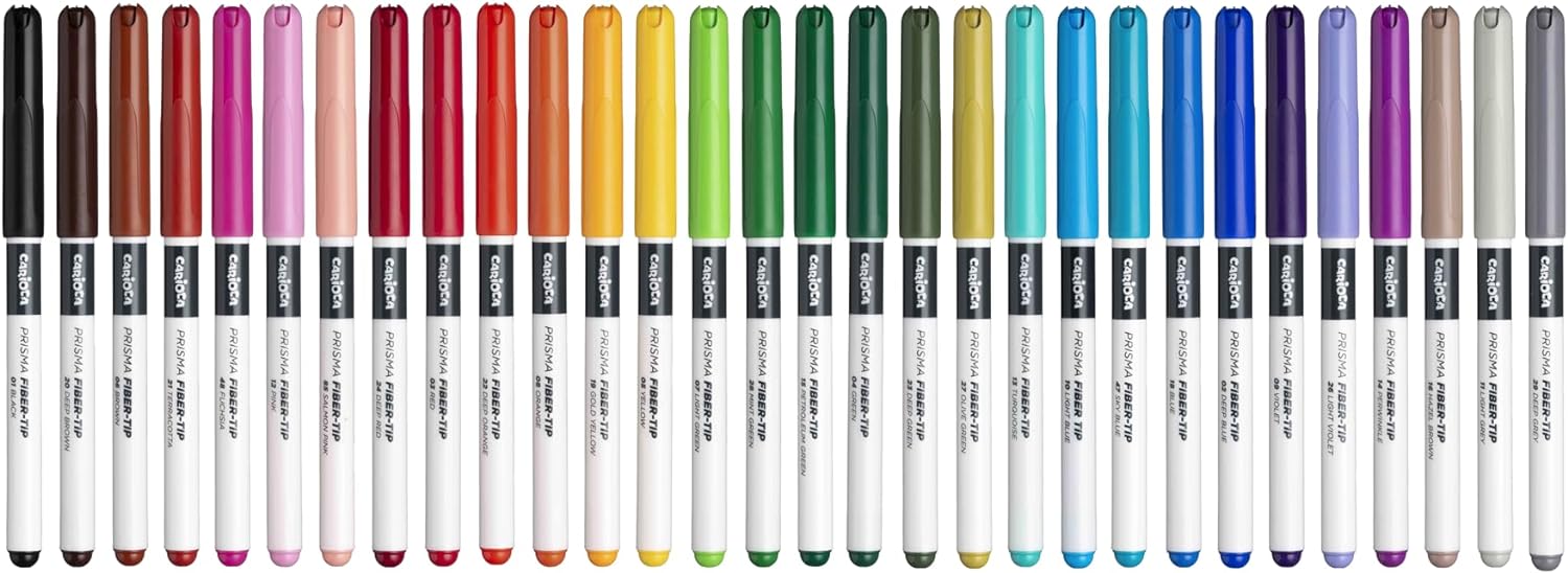Carioca Plus Prisma-marker in stevige doos voor artistiek gebruik, ergonomisch design, 30 stuks