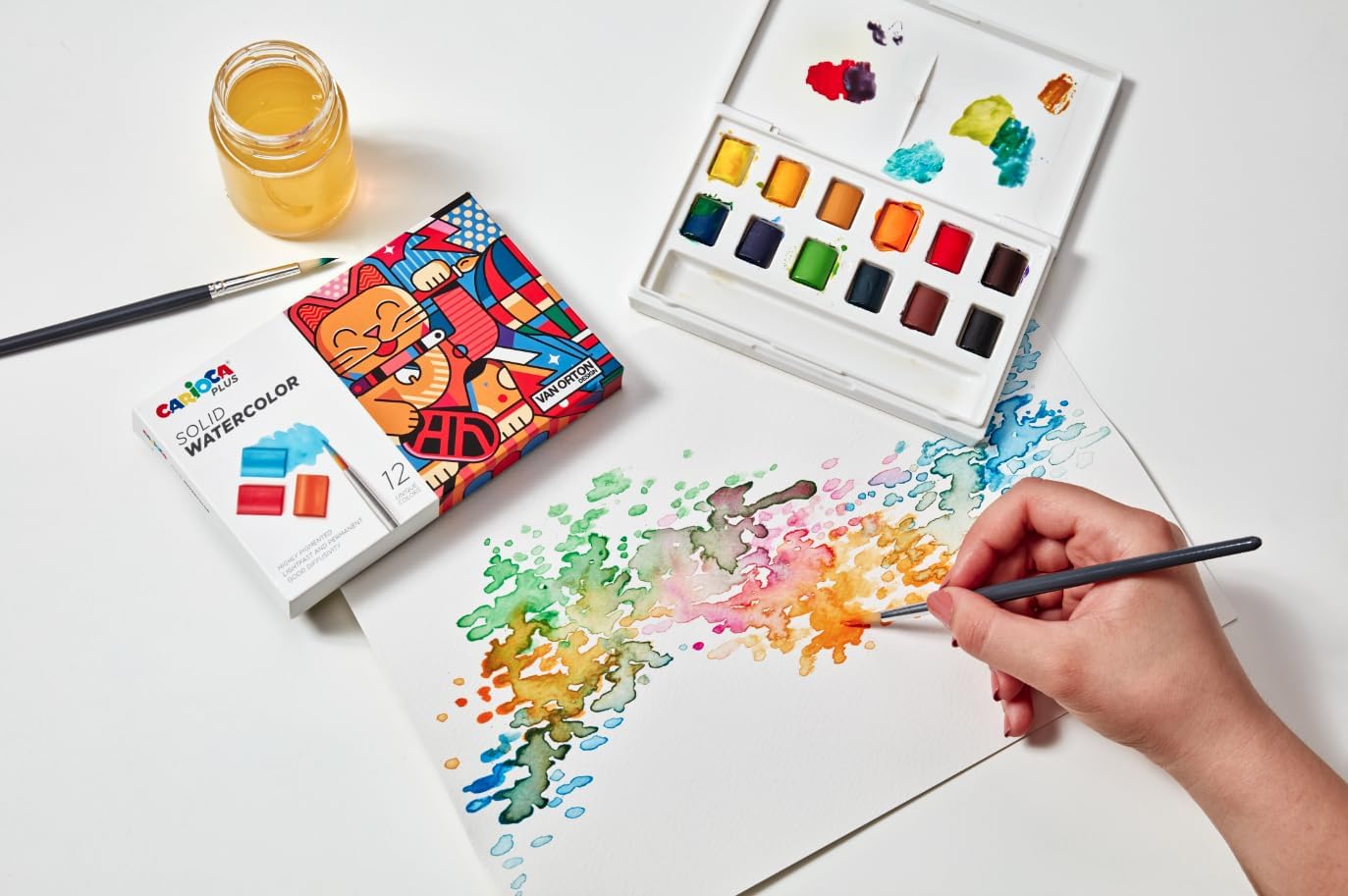 Carioca Plus I Solid Watercolor I Fijne en hoge dekking (24 aquarelkleuren) 24 aquarelpotloden