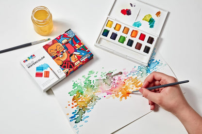 Carioca Plus I Solid Watercolor I Fijne en hoge dekking (24 aquarelkleuren) 24 aquarelpotloden