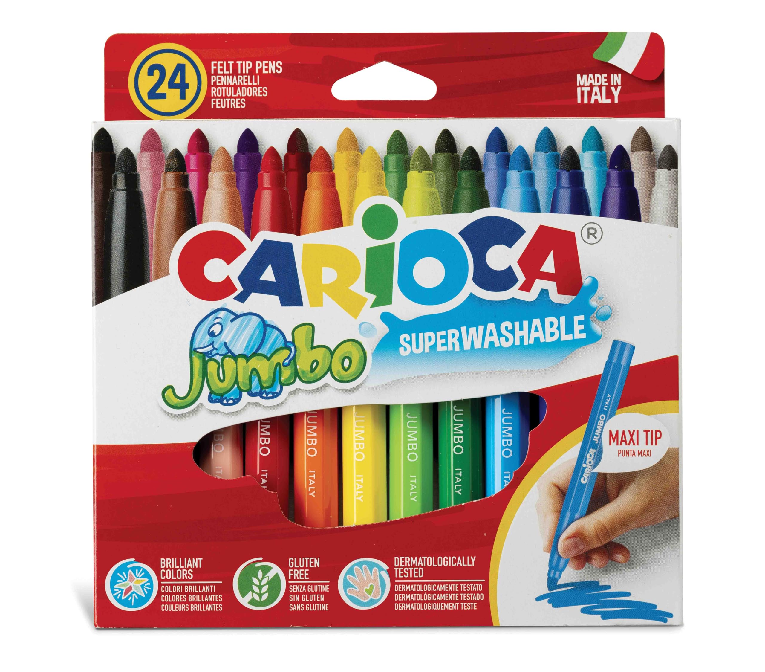 Carioca Jumbo Filzstifte, waschbar, 24 Stück
