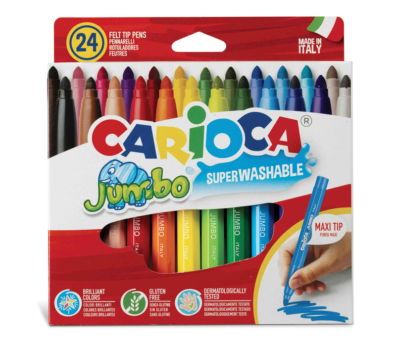 Carioca Jumbo Filzstifte, waschbar, 24 Stück