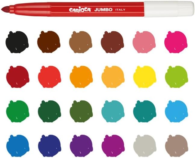 Carioca Jumbo Filzstifte, waschbar, 24 Stück