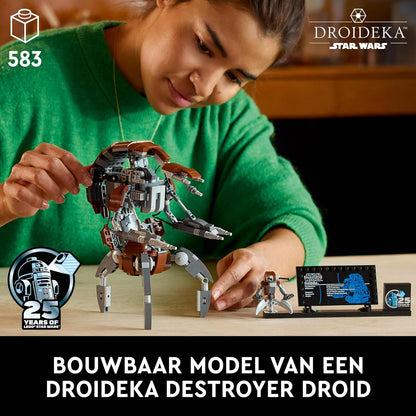 LEGO Star Wars Droideka Set, Collectible Droid Model Kit for Adults to Build, Home Officé Decor Display Figure, Memorabilia Gift idea for Men, Women, Him, Her & Fans 75381