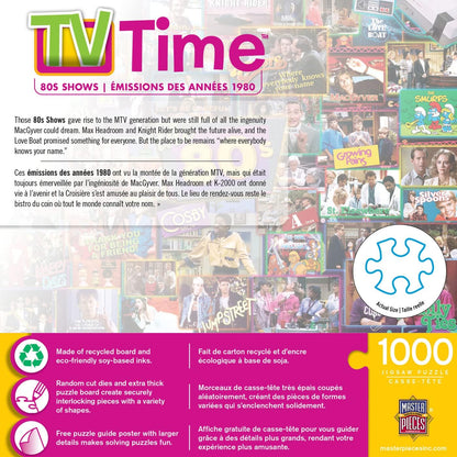Masterpieces 1000 Piece Jigsaw Puzzle - 80's Television Shows - Eighties Kids Nostalgia - Fun for Adults, Family, and Kids