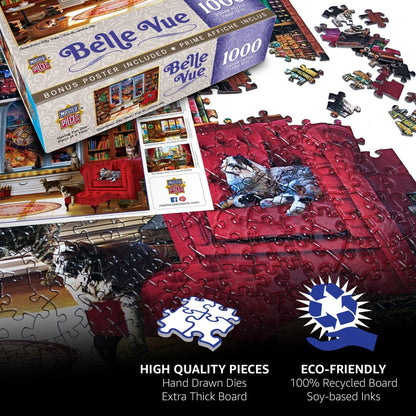 Masterpieces 1000 Piece Jigsaw Puzzle - 80's Television Shows - Eighties Kids Nostalgia - Fun for Adults, Family, and Kids