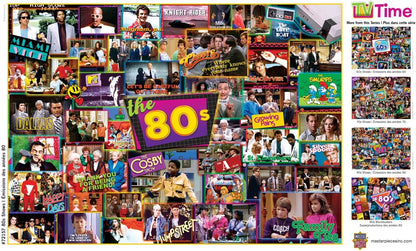 Masterpieces 1000 Piece Jigsaw Puzzle - 80's Television Shows - Eighties Kids Nostalgia - Fun for Adults, Family, and Kids