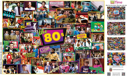 Masterpieces 1000 Piece Jigsaw Puzzle - 80's Television Shows - Eighties Kids Nostalgia - Fun for Adults, Family, and Kids