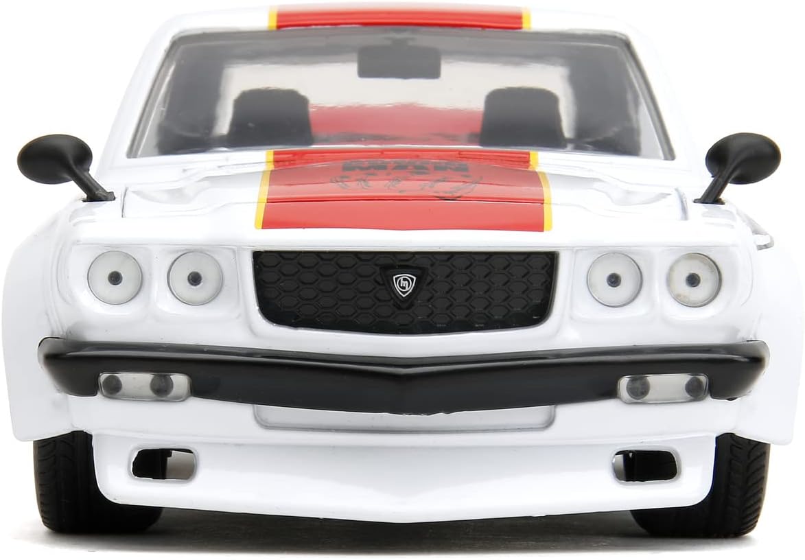 Jada One Punch Man 1:24 1974 Mazda RX-3 1:24 Die-cast Car & 2.75" Saitama Figure, Toys for Kids and Adults