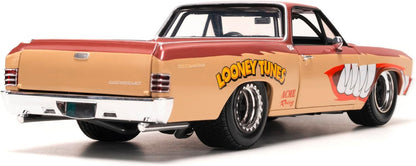 JADA Looney Tunes Chevy EL Camino including Tazmanian Devil Figure, Metal Model Car, 1:24, Doors for Opening, 19 cm, for Fans and Children from 8 Years