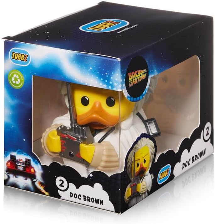 TUBBZ Boxed Edition Doc Brown Collectible Vinyl Rubber Duck Figure - Official Back To The Future Merchandise - TV, Movies & Video Games